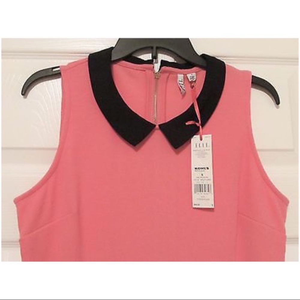 ELLE Tea Rose Pleated Fit & Flare Dress S - Picture 4 of 6